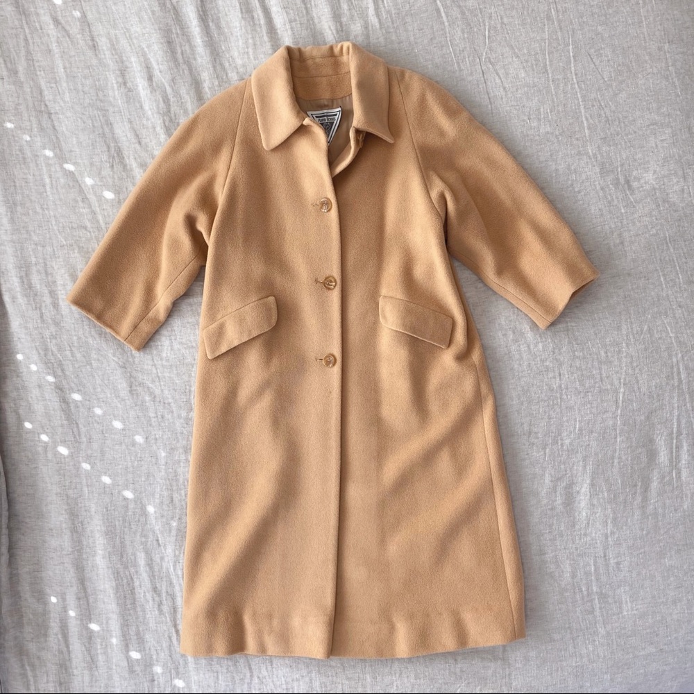 90’s Camel Long Wool Coat